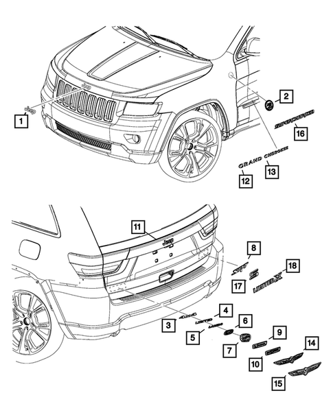 Nameplates for 2020 Jeep Grand Cherokee #0