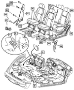 6506749AA - Doors and Related Parts: 6 Lobed Screw for Chrysler: Aspen, PT Cruiser | Dodge: Caliber, Dakota, Durango, Magnum, Neon, Ram 1500, Ram 2500, Ram 3500 | Jeep: Commander, Compass, Grand Cherokee, Liberty, Patriot Image