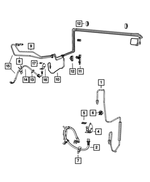 5140865AA - Brakes: Brake Hose Bracket for Mopar Image
