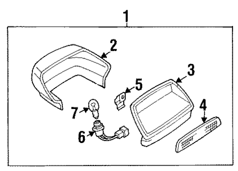 High Mounted Stop Lamp for 2001 INFINITI G20 #0