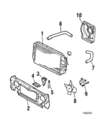 745111180 - Cooling System: Radiator for Subaru: Brat, DL, GL, GL-10, Justy, RX, XT Image