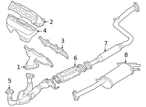Exhaust & Tail Pipes for 1999 Mazda 626 #0