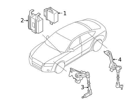 Headlamp Components for 2015 Audi RS7 #3