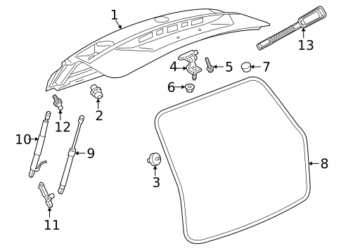 Gate & Hardware for 2022 Volkswagen Atlas #0