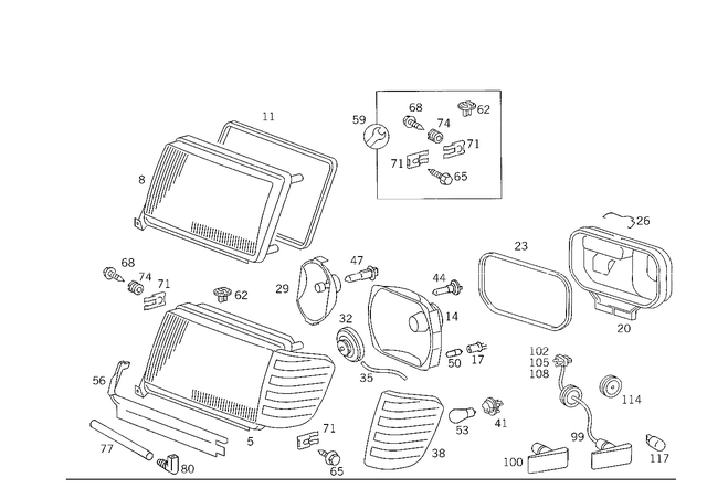 124820002164 - Electrical System: Turn Signal Lamp for Mercedes-Benz Image image