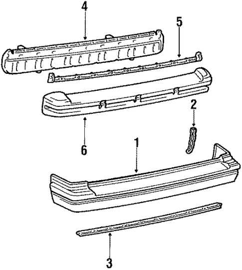 Bumper Assembly - Rear for 1986 Toyota Tercel #0