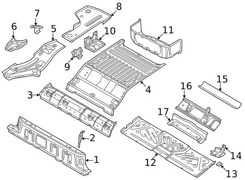Rear Floor & Rails for 2022 Volkswagen ID.4 #1