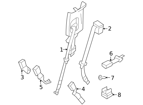 Seat Belt for 2008 Ford Explorer #0