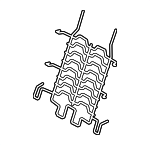 52107457279 - Body: Spring Pad for BMW: 530e, 530e xDrive, 530i, 530i xDrive, 540d xDrive, 540i, 540i xDrive, 640i xDrive Gran Turismo, 740e xDrive, 740i, 740i xDrive, 750i, 750i xDrive, M5, M550i xDrive, M760i xDrive, X5, X6, X7 Image