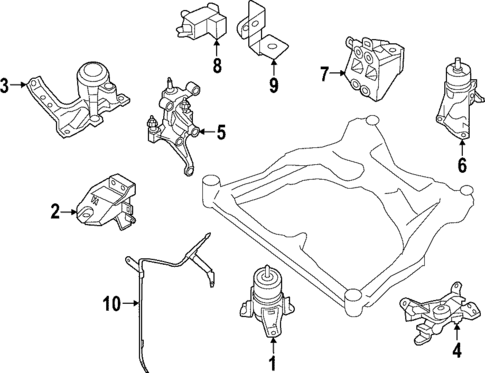 Engine & Trans Mounting for 2024 INFINITI QX60 #0