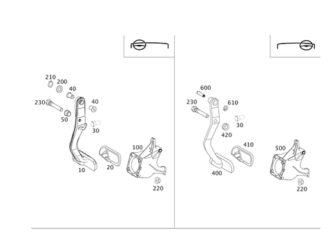 Pedal Assembly with Bearing for 2006 Mercedes-Benz CLS55 AMG #0