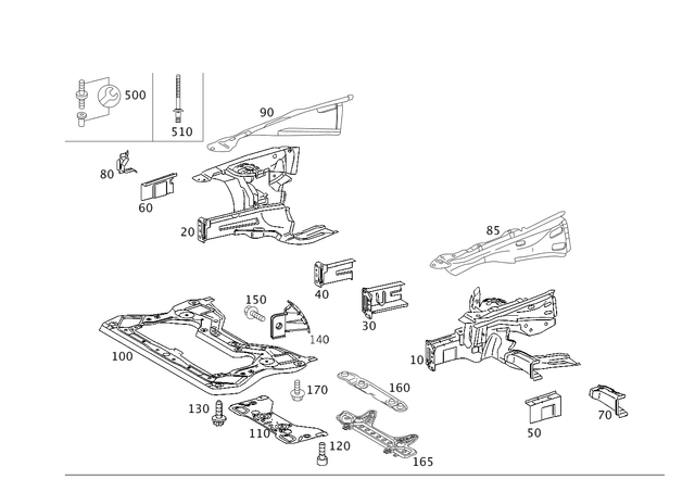 2036201561 - Cowl, Front Panel: Wheel Well for Mercedes-Benz: 180C, C230, C240, C280, C32 AMG, C320, C350, C55 AMG Image image