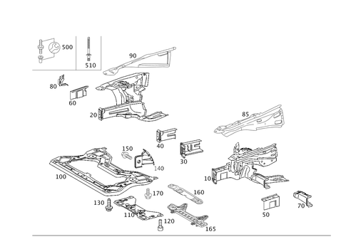 Wheelhouse, Front Subframe for 2006 Mercedes-Benz C55 AMG #0