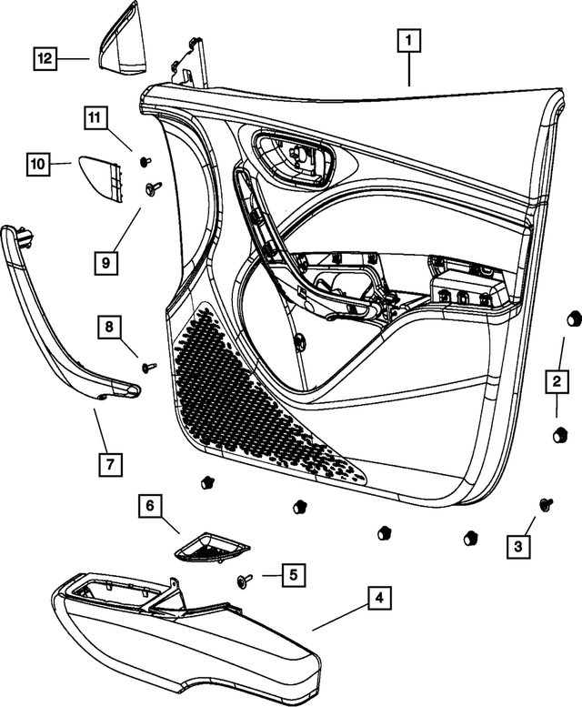 5UQ671XWAC - Interior Trim: Front Door Trim Panel, Left for Mopar Image
