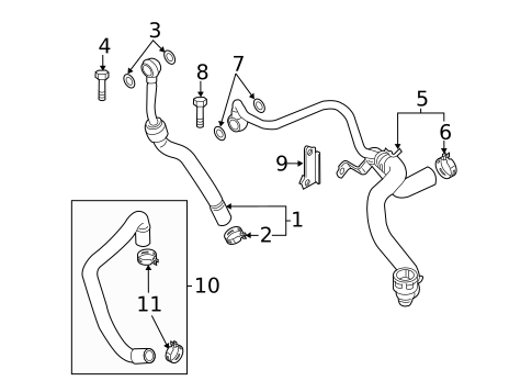 Hoses & Lines for 2013 Mini Cooper #1