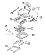 5SF74LXBAA - Interior Trim: Lumbar Knob for Ram: ProMaster 1500, ProMaster 2500, ProMaster 3500, ProMaster EV Image