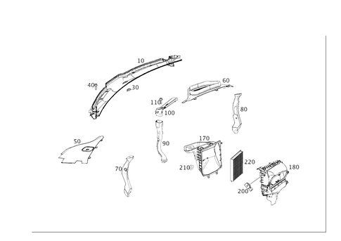 Water Deflector with Intake Bowl for 2016 Mercedes-Benz GLE450 AMG #0