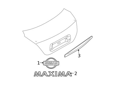 Exterior Trim - Trunk for 2010 Nissan Maxima #0