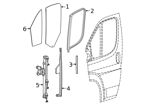 Front Door for 2023 Ram ProMaster 3500 #2