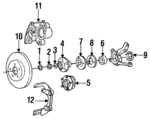 4340334 - Brakes: Hub for Chrysler: Imperial, LeBaron, New Yorker, Town &amp; Country | Dodge: Caravan, Daytona, Dynasty, Grand Caravan, Shadow, Spirit Image
