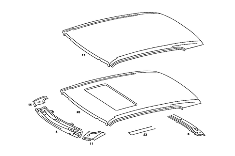 Roof for 1991 Mercedes-Benz 560SEC #0