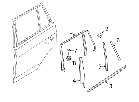 Exterior Trim - Rear Door for 2010 BMW X3 #0