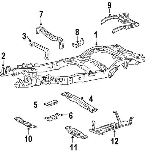 Frame & Components for 2000 Lincoln Navigator #0