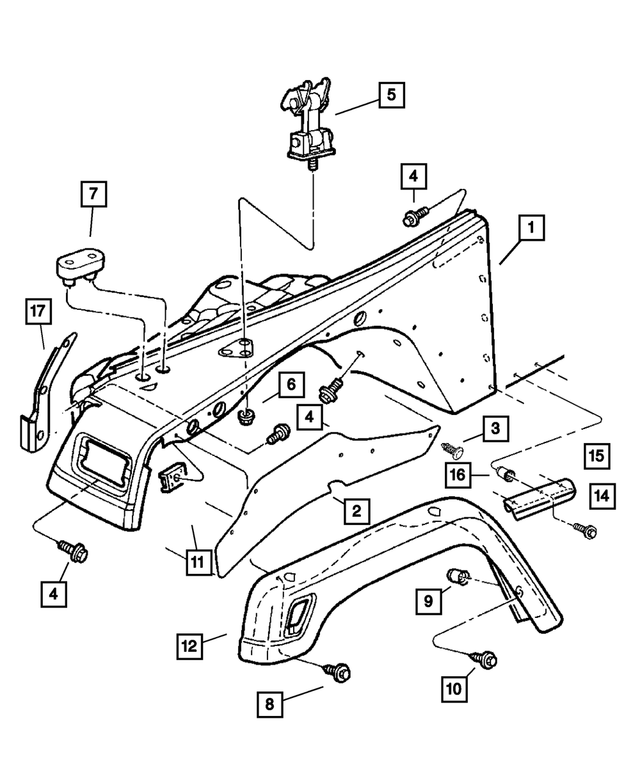 6100583 - Body Sheet Metal Except Doors: Hex Head Bolt And Coned Washer for Mopar Image image