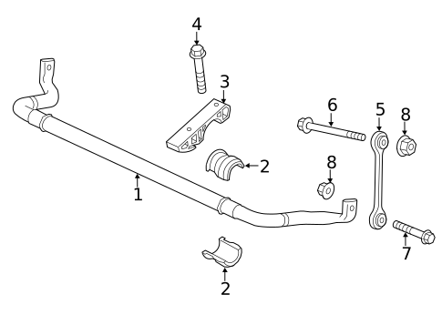 Stabilizer Bar & Components for 2008 Porsche Cayenne #0