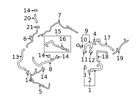 Hoses & Lines for 2009 Audi S6 #1