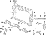 714113W0A01 - Body: Radiator Support for Honda: HR-V Image