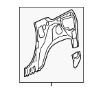 22980614 - Body: Inner Panel for GMC: Acadia, Acadia Limited | Saturn: Outlook Image