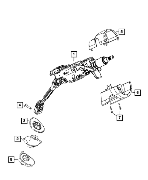 Steering Column and Intermediate Shaft for 2014 Jeep Cherokee #0