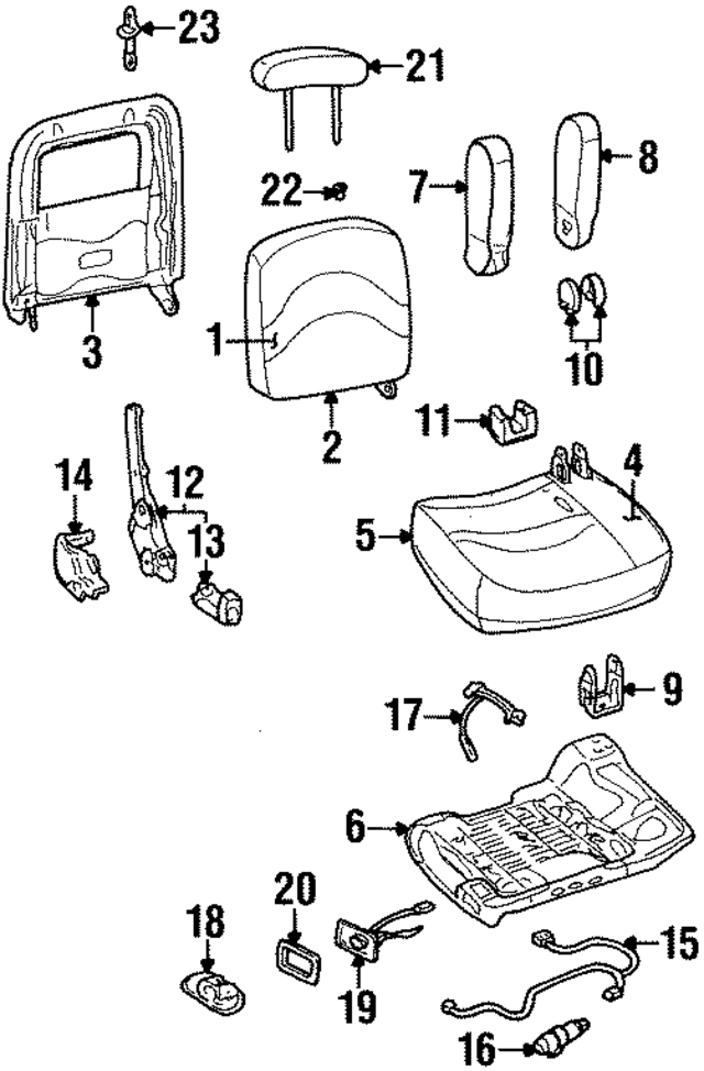 F8AZ5461018AA - Body: Seat Back Frame for Ford Image