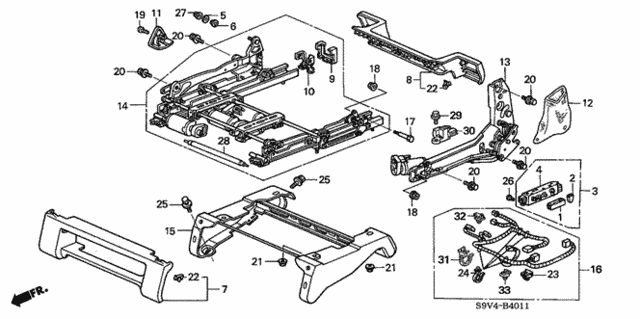 Front Seat Components (L.) (Power) for 2004 Honda Pilot #0