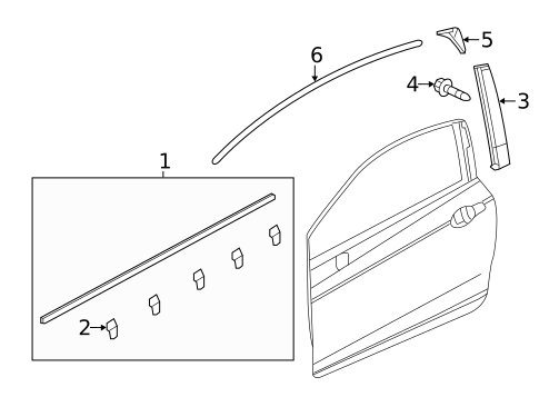 Exterior Trim - Door for 2012 Honda Civic #0