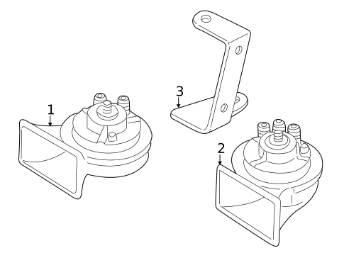 Horn for 2001 Audi A4 Quattro #0