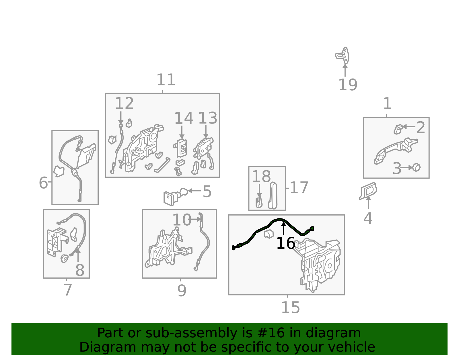 72672-SHJ-A01 - Lock Cable 2005-2010 Honda Odyssey | Honda Parts