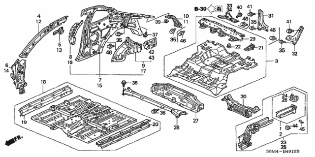 Floor - Inner Panel for 2005 Acura RSX #0