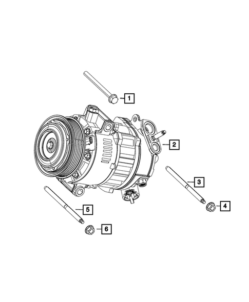 Air Conditioner Compressor and Mounting for 2022 Jeep Grand Wagoneer #2