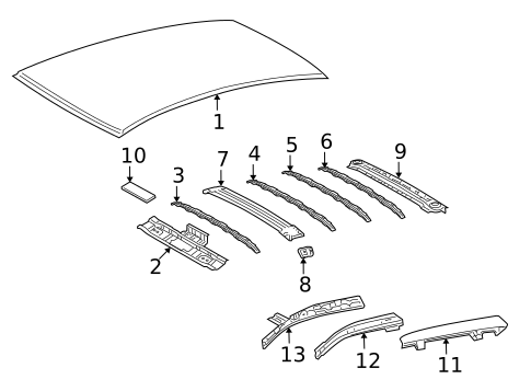 Roof & Components for 2009 Pontiac Vibe #1