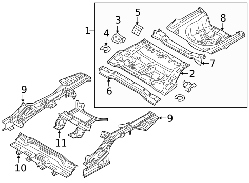 Rear Floor & Rails for 2017 Hyundai Sonata #0