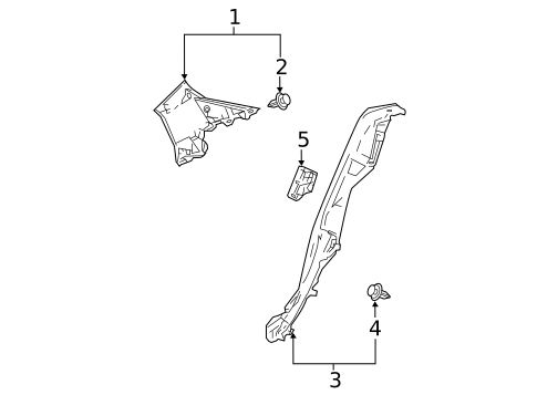 Interior Trim - Quarter Panels for 2018 Toyota C-HR #0
