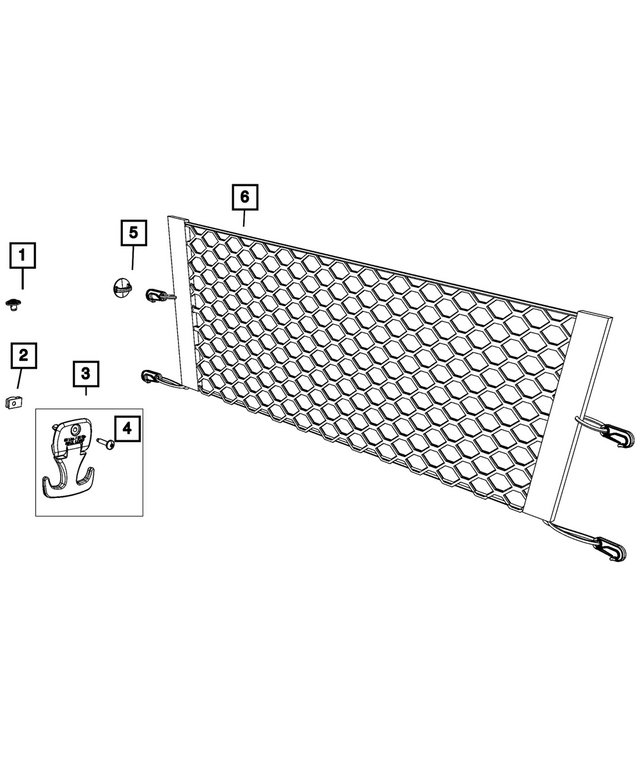 55315133AD - Interior Trim: Cargo Tie Down Loop for Mopar Image