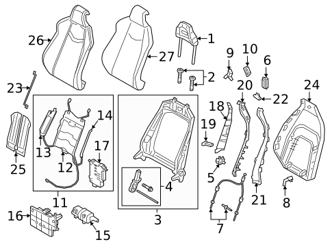 Front Seat Components for 2024 Audi A5 Quattro #5
