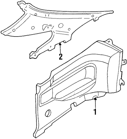 Interior Trim - Quarter Panels for 1992 Ford Escort #0