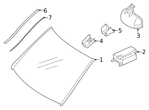 Exterior Trim - Windshield for 2011 Mercedes-Benz R 350 #0