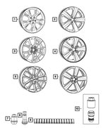 68224621AB - Wheels: Aluminum Wheel, Front Or Rear for Mopar Image