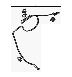 74880TBAA01 - Body: Deck Lid Release Cable for Honda: Civic, Insight Image