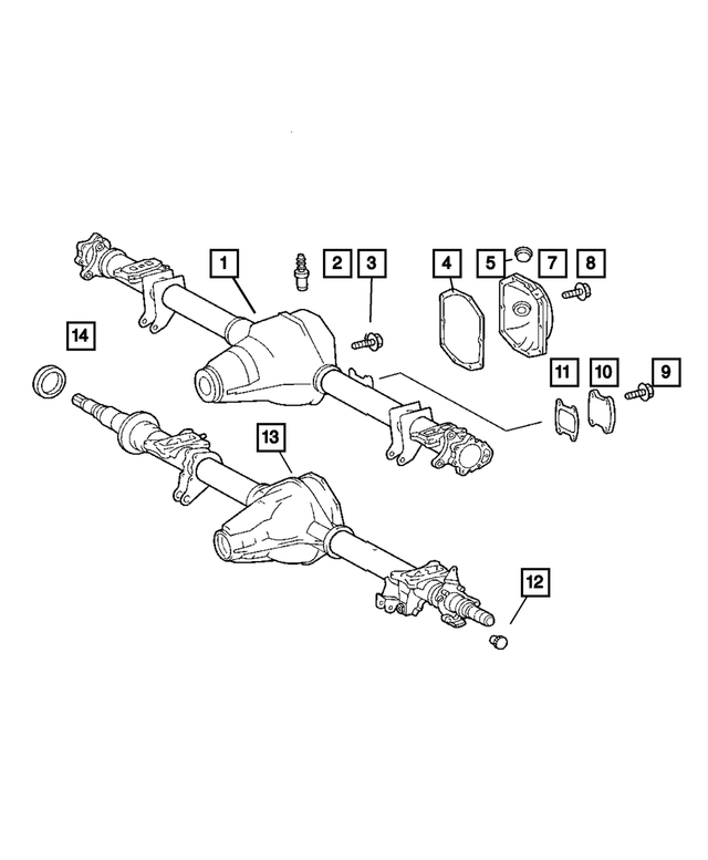 6104225AA - Rear Axle: Hex Head Bolt, Mounting for Mopar Image